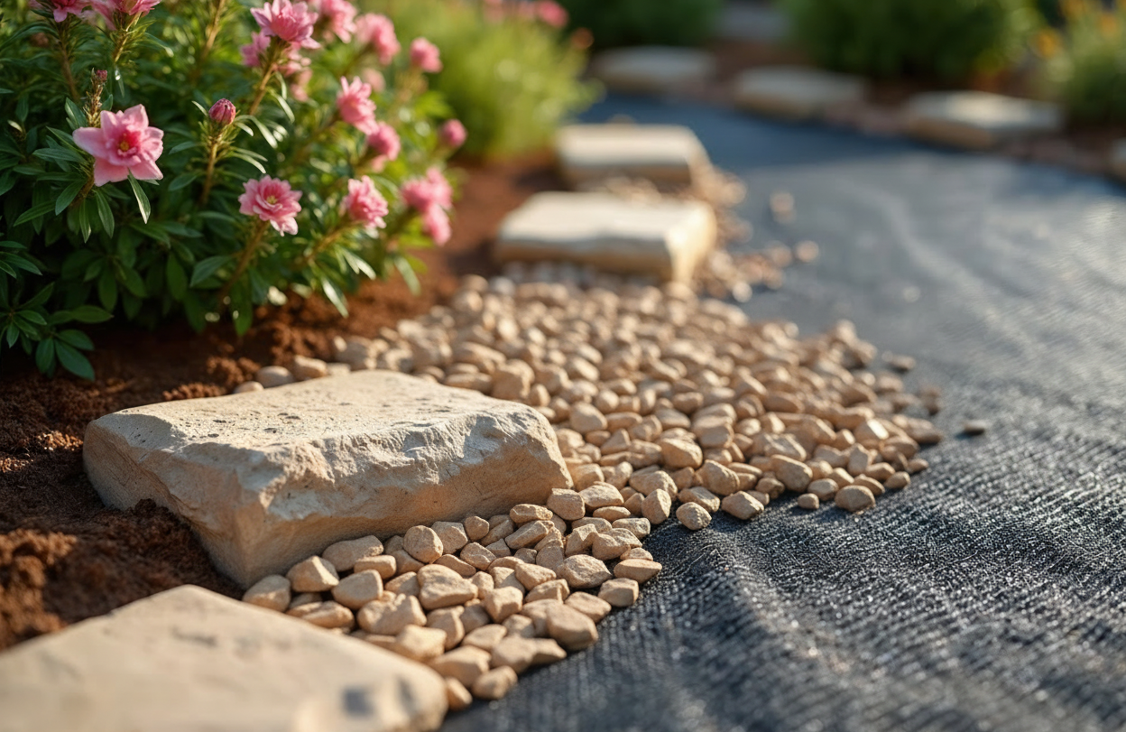 Weed Barrier & Drain Tile