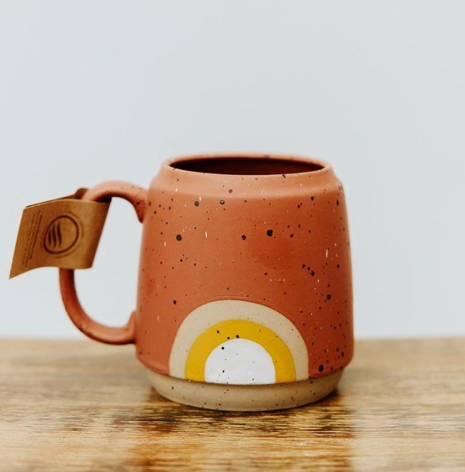 The Stoneware Sunshine Mug is a best seller and for a reason! It's the perfect fit in your hand weight combined with the best boho vibe. ☀️

This mug is made by United By Blue and for every every item purchased, they clean up one pound of trash from 