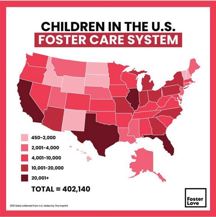 Today is National Foster Care Awareness Day. Did you know there are over 400,000 kids in the U.S. foster care system? 

&bull; 1,200 kids enter the system every 
  day. 
&bull; 23,000 kids age out of the foster 
  care system every year. 
&bull; Kids