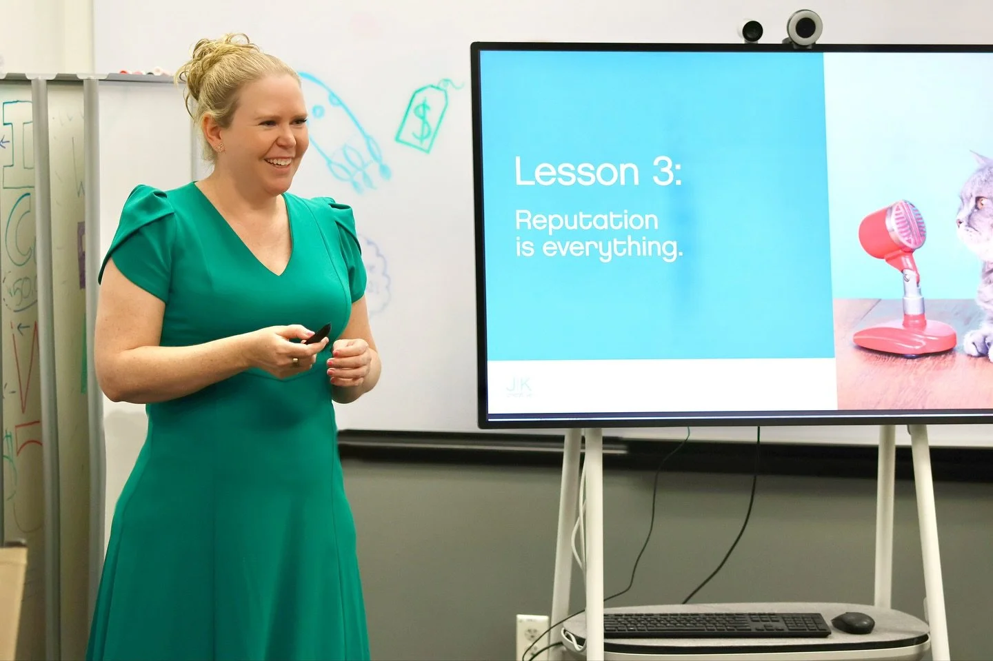 What is branding, really - and why does it matter more than you think? 👀
Julie had the incredible opportunity to speak at UCF’s Blackstone LaunchPad, sharing her journey from designer to entrepreneur and breaking down the real power of brandi