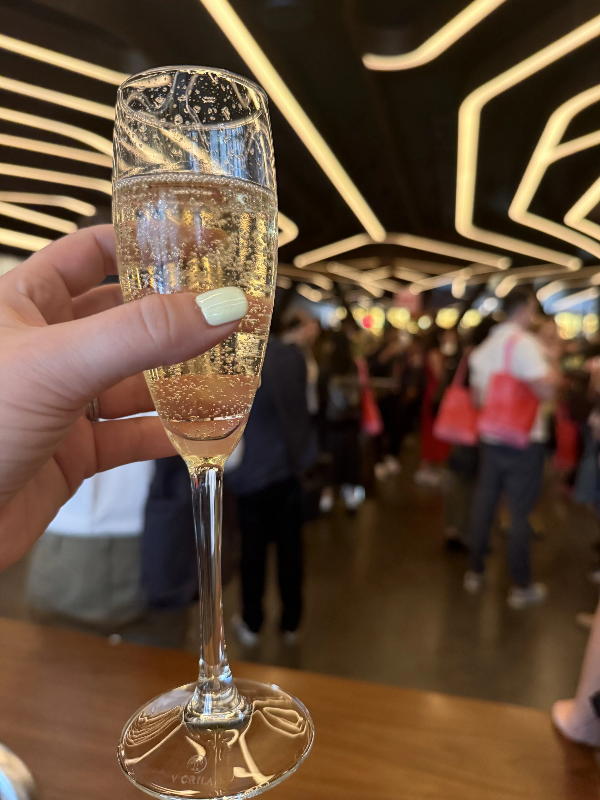 Happy hour champagne toast
