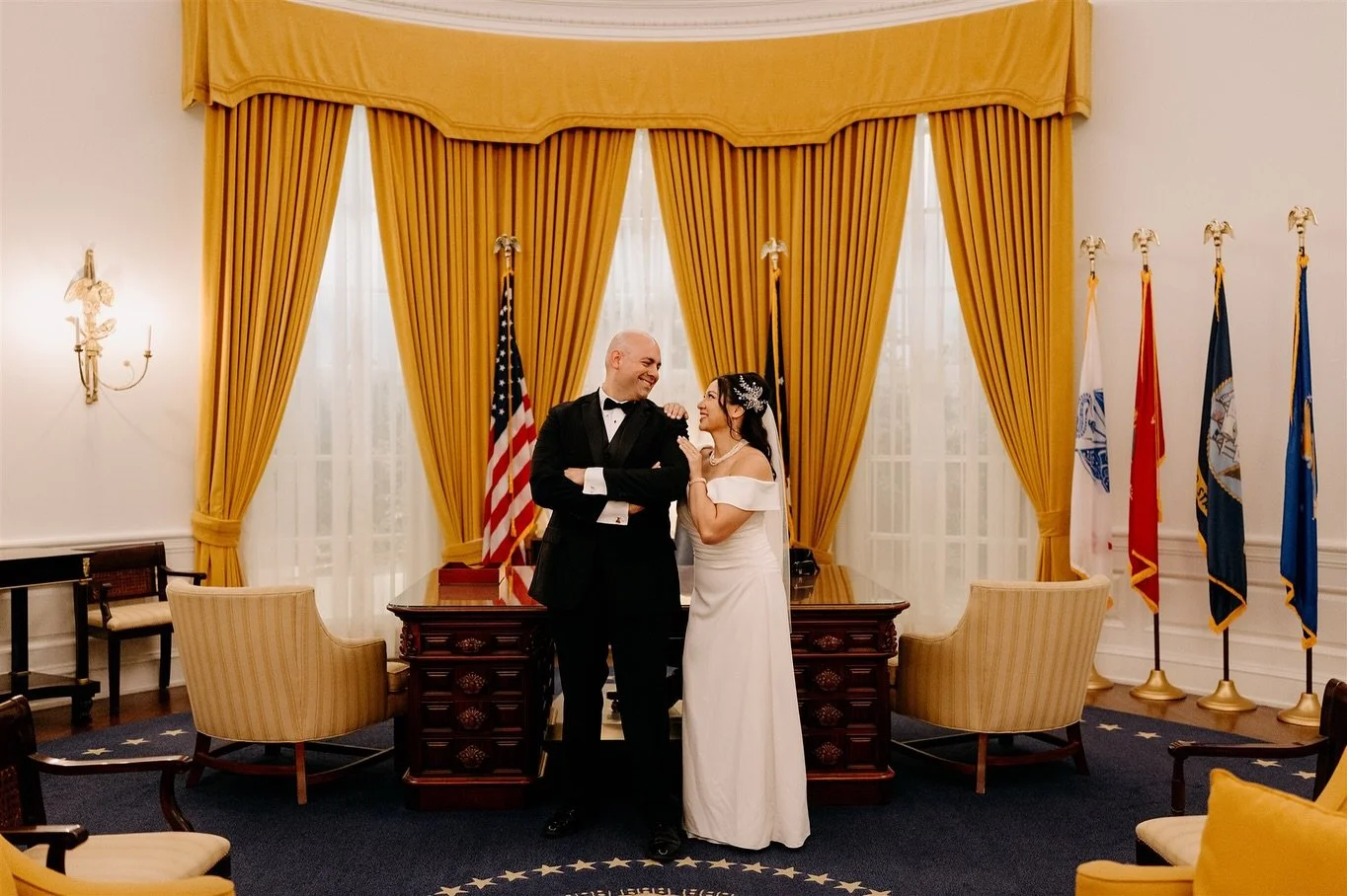 Would a four outfit change on your wedding day sounds unrealistic? 
Ask Kathleen and Nick! 
✔️ White traditional + Tuxedo
✔️ &Aacute;o d&agrave;i
✔️ Army Uniform and decorations 
✔️ Party Dress + fun converses

New goals unlocked!

Venue: @nixonlibra