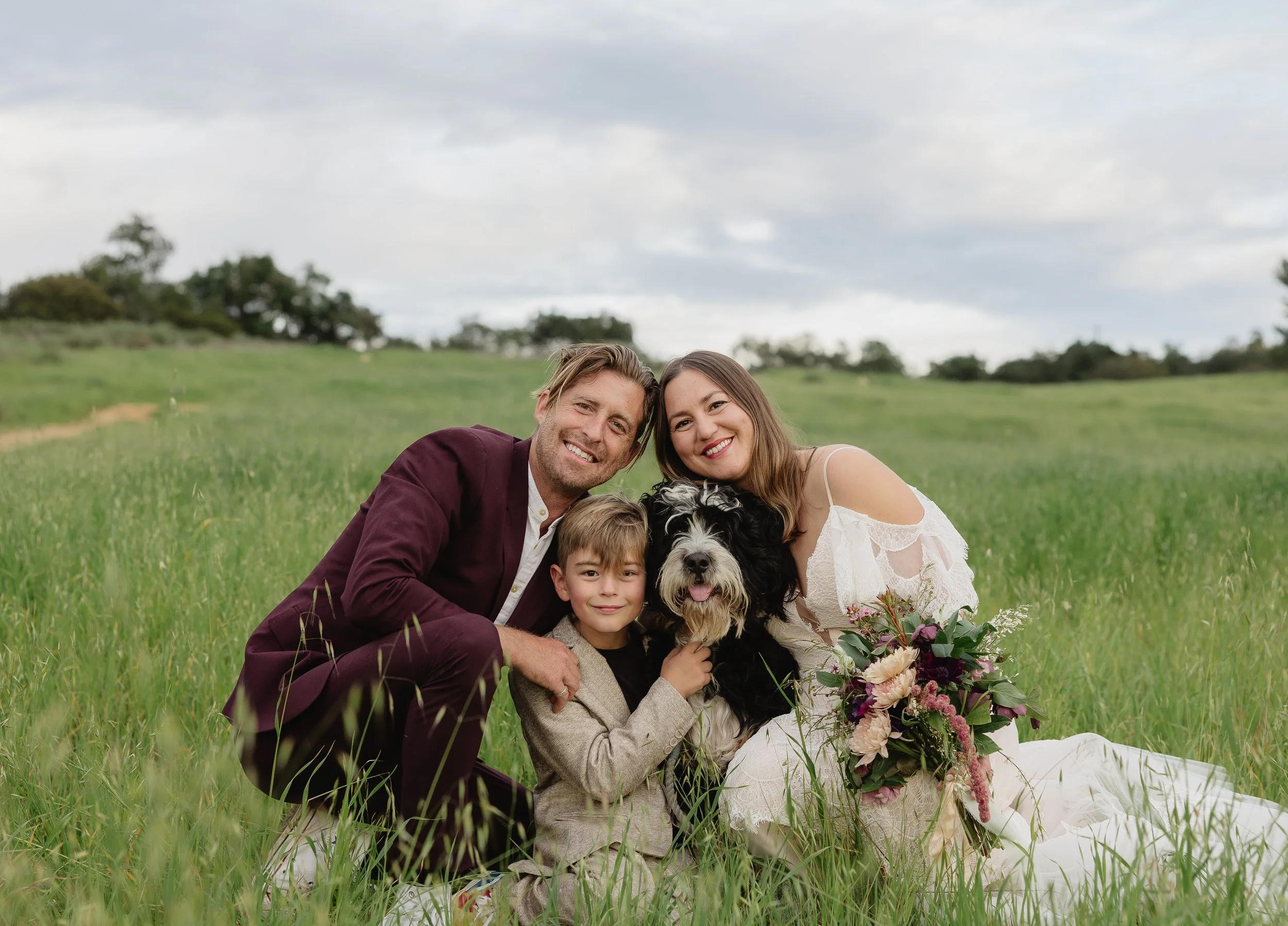 La Petite Photo Margot with her family and vows renewal