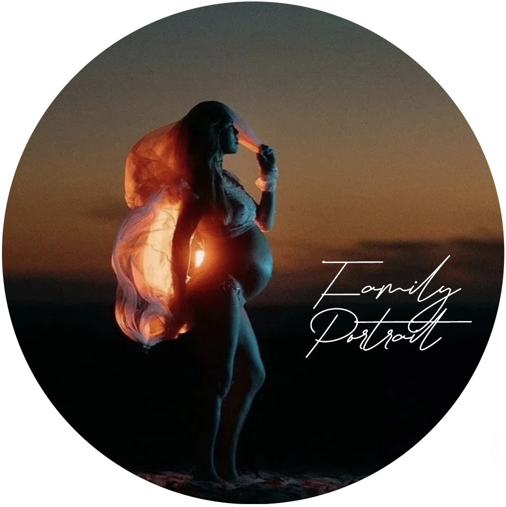 Pregnant Woman At Sunset In California