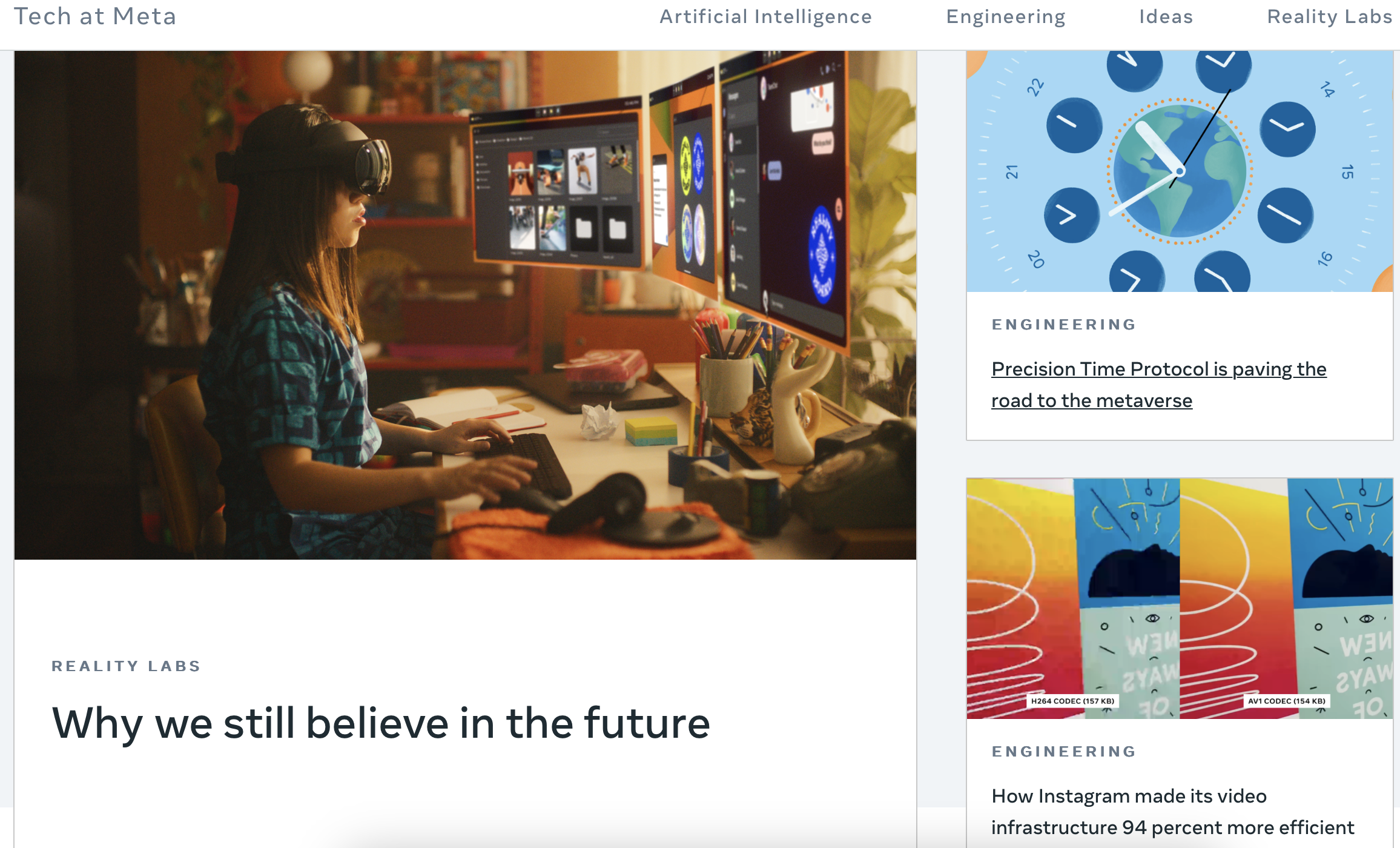ech@Meta platform illustrating tech innovation communications.