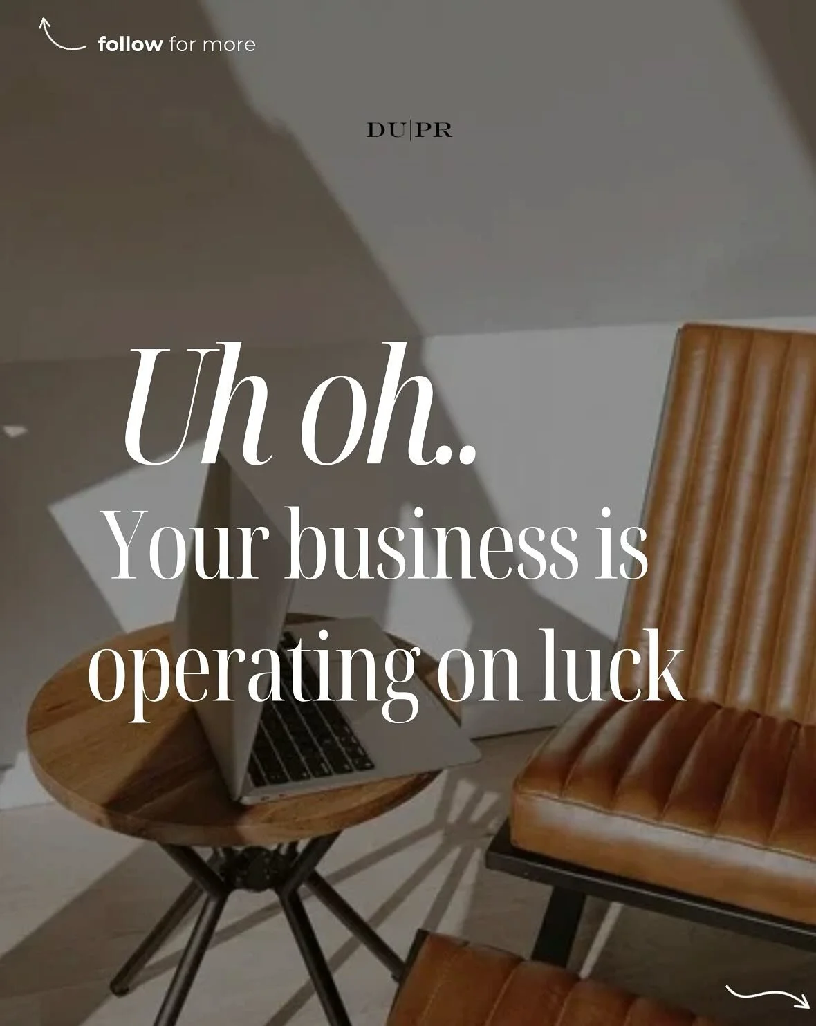 Most people are still running their business off luck... posting, hoping, and calling it &quot;strategy&quot;.

If that's been you, it's okay. We've all been there. But at some point, you have to stop guessing and decide to actually lead.

If your bu