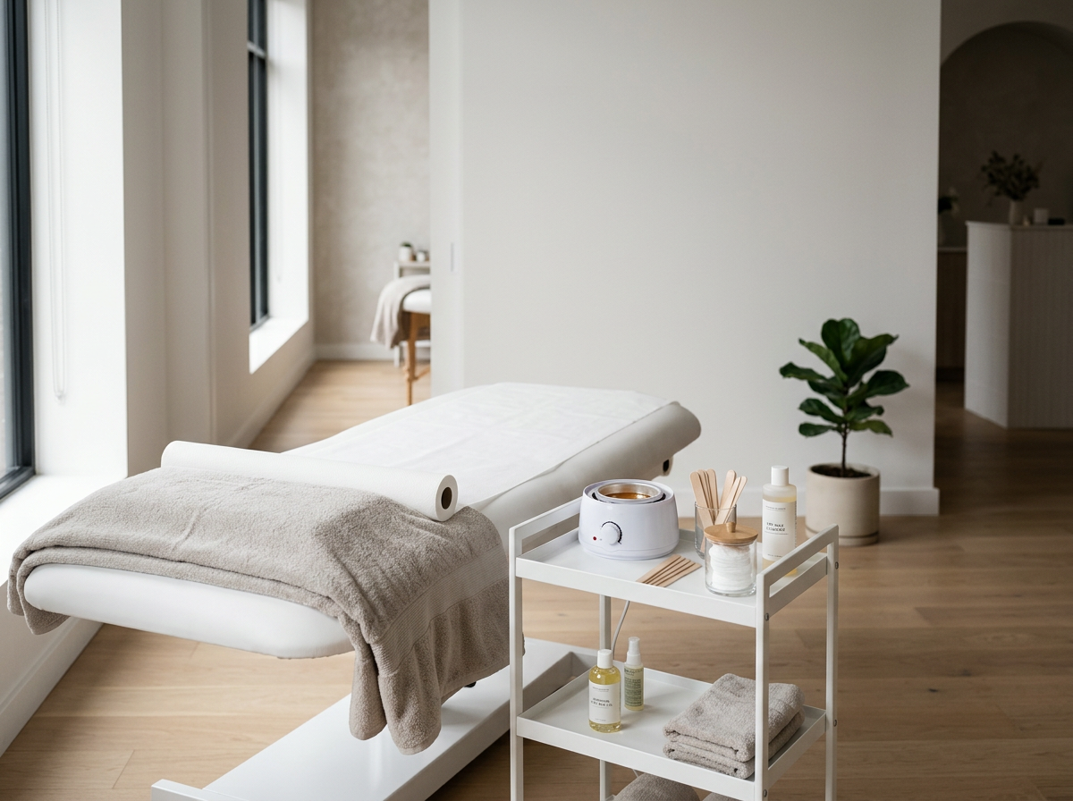 prepare for waxing on a client table with waxing essentials