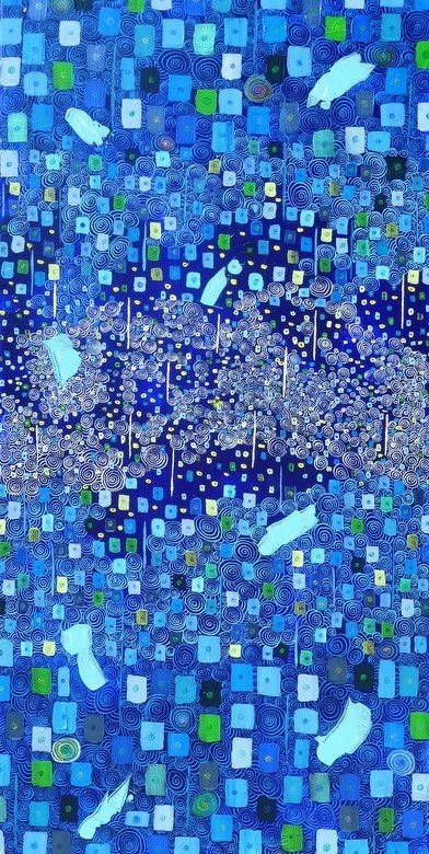 bleu 40X80 Acrylique huile encre.JPG