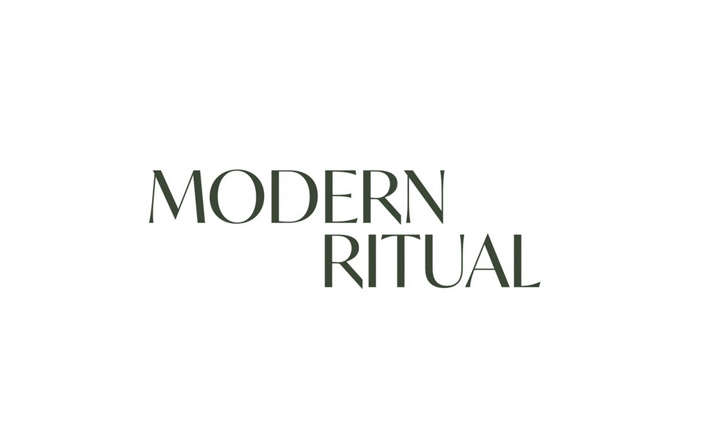Text that reads "Modern Ritual" on a white background in a modern font.