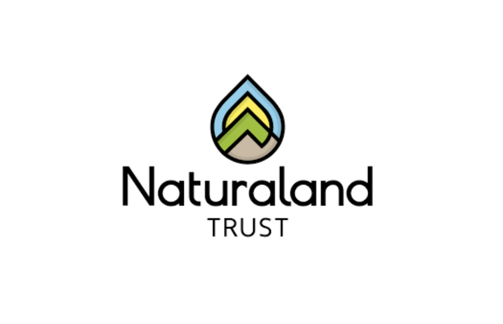 Logo for Naturaland Trust featuring a stylized droplet with layered colors representing nature, and the text 'Naturaland Trust' beneath.