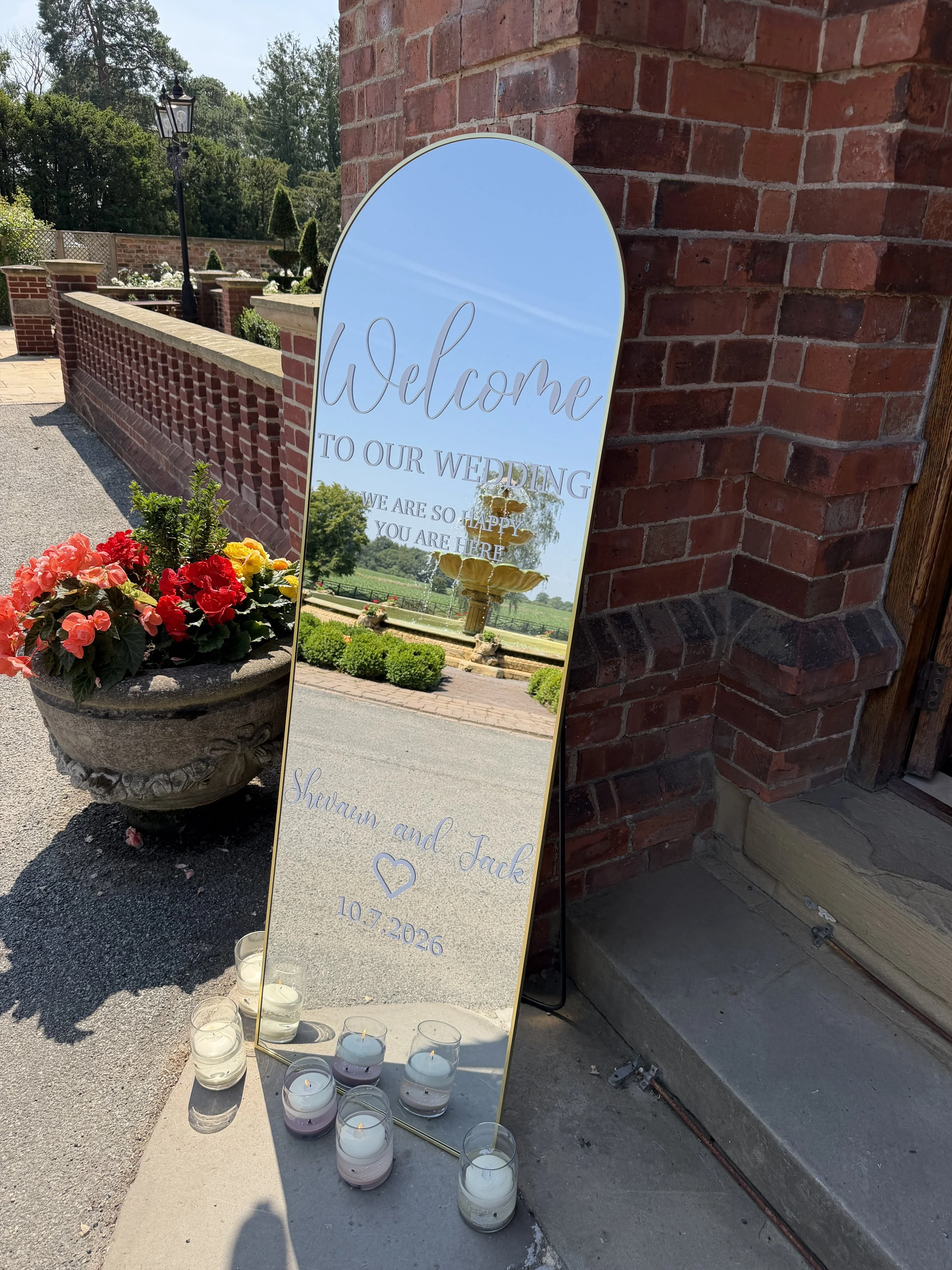 Wedding Welcome Mirror