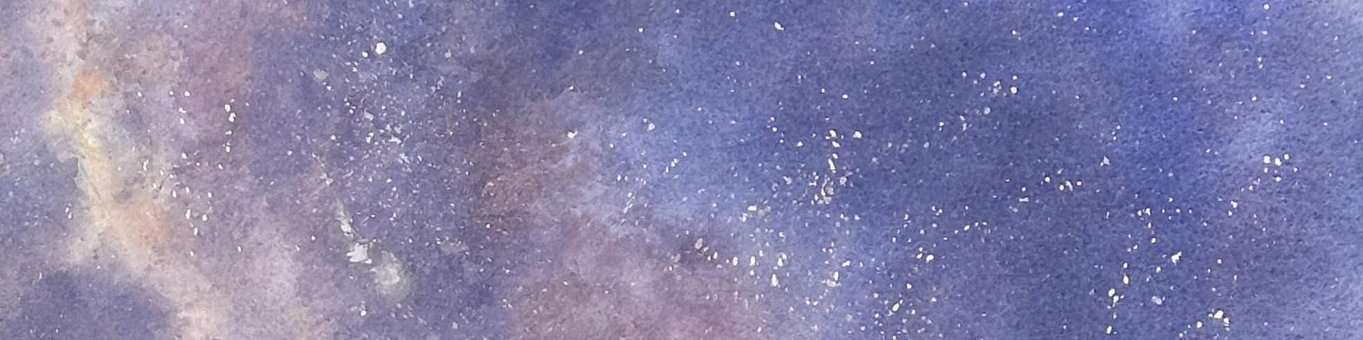 Watercolor painting of stars in a blue night sky