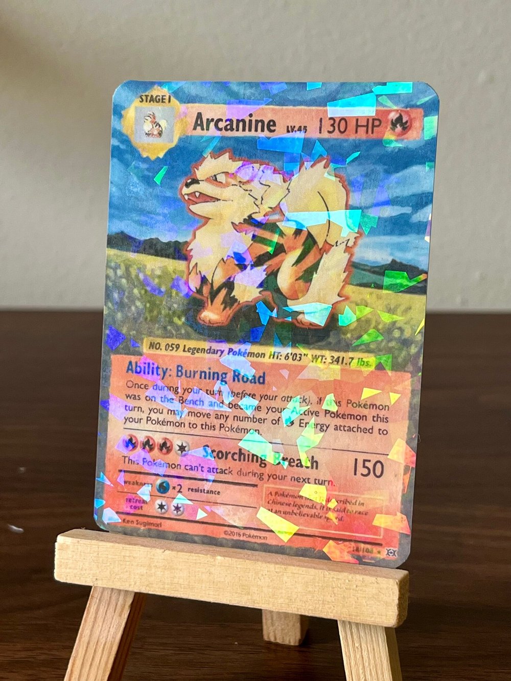 Arcanine Extended Art Print  hollypaintscards