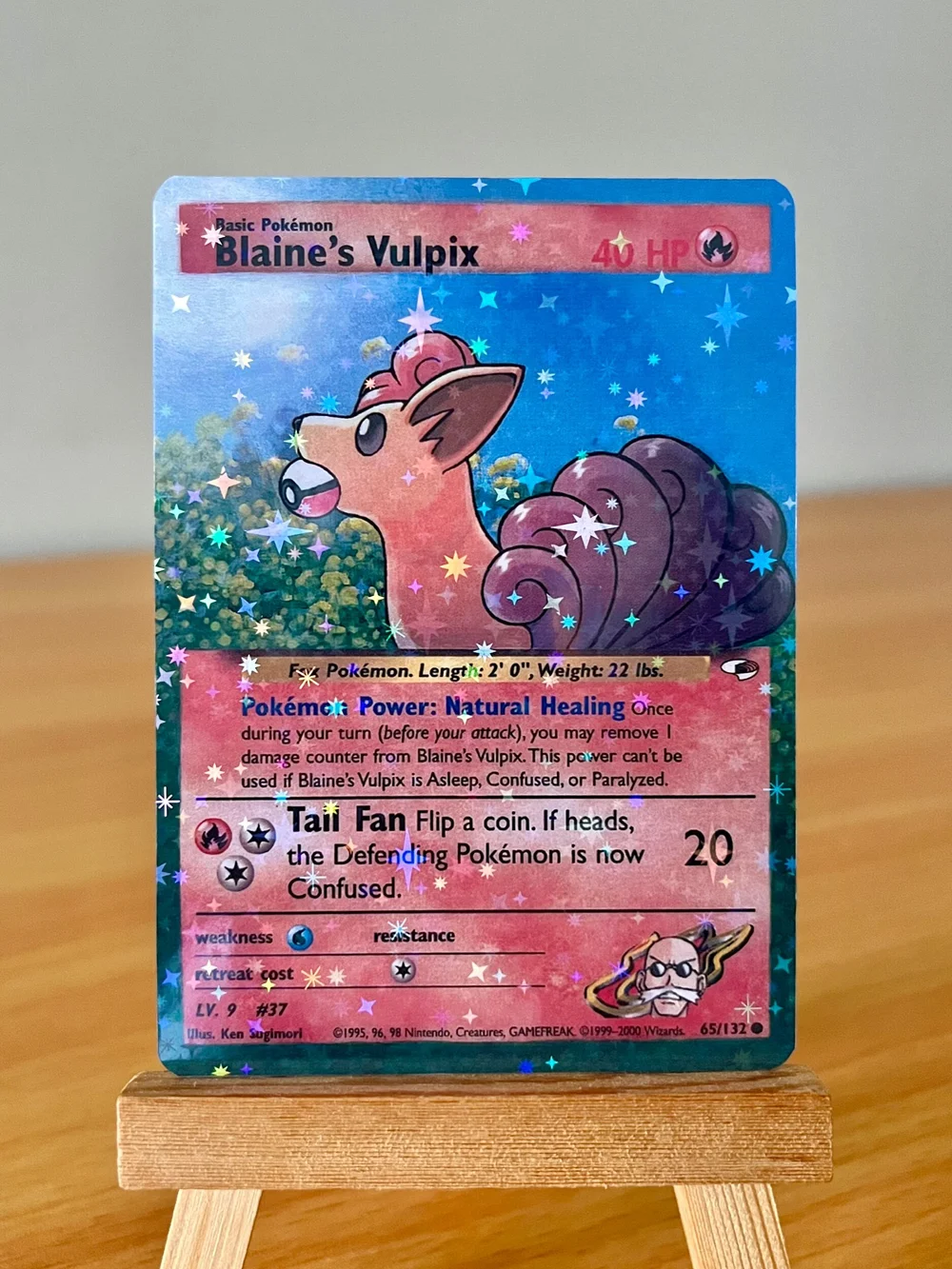 Blaine's Vulpix Extended Art Print  hollypaintscards
