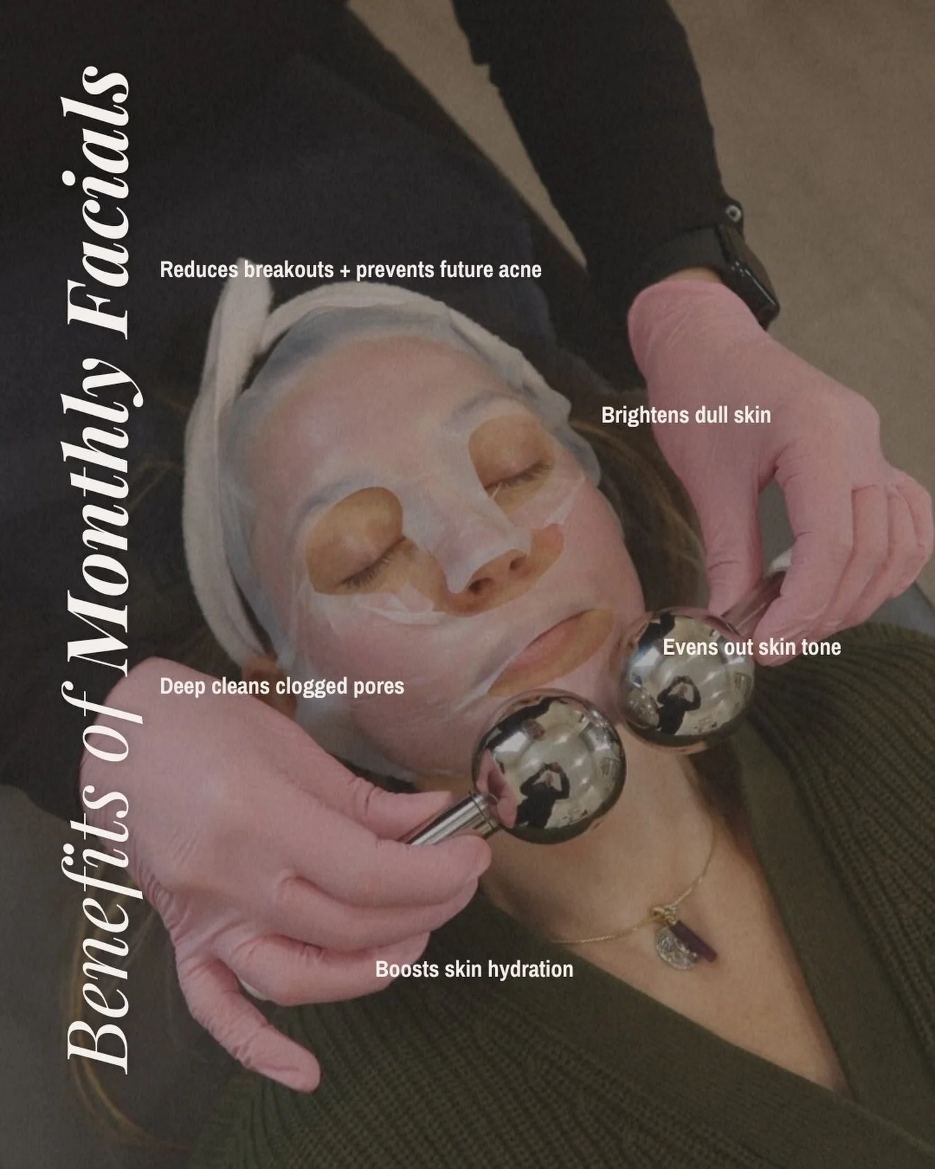 Your skin cells reset every 28 days&mdash;your skincare routine should too. 🗓️
Monthly facials provide the targeted, professional care your at-home routine can&rsquo;t replicate. 
&bull; Deep clean pores &amp; prevent breakouts
&bull; Brighten dulln