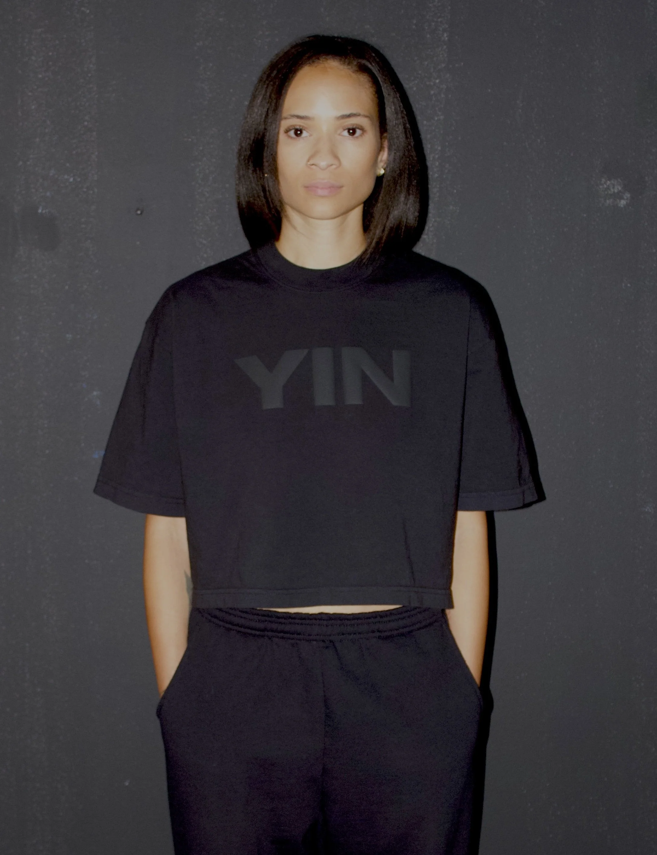 Winter '25 Black Monochrome Crop Tee