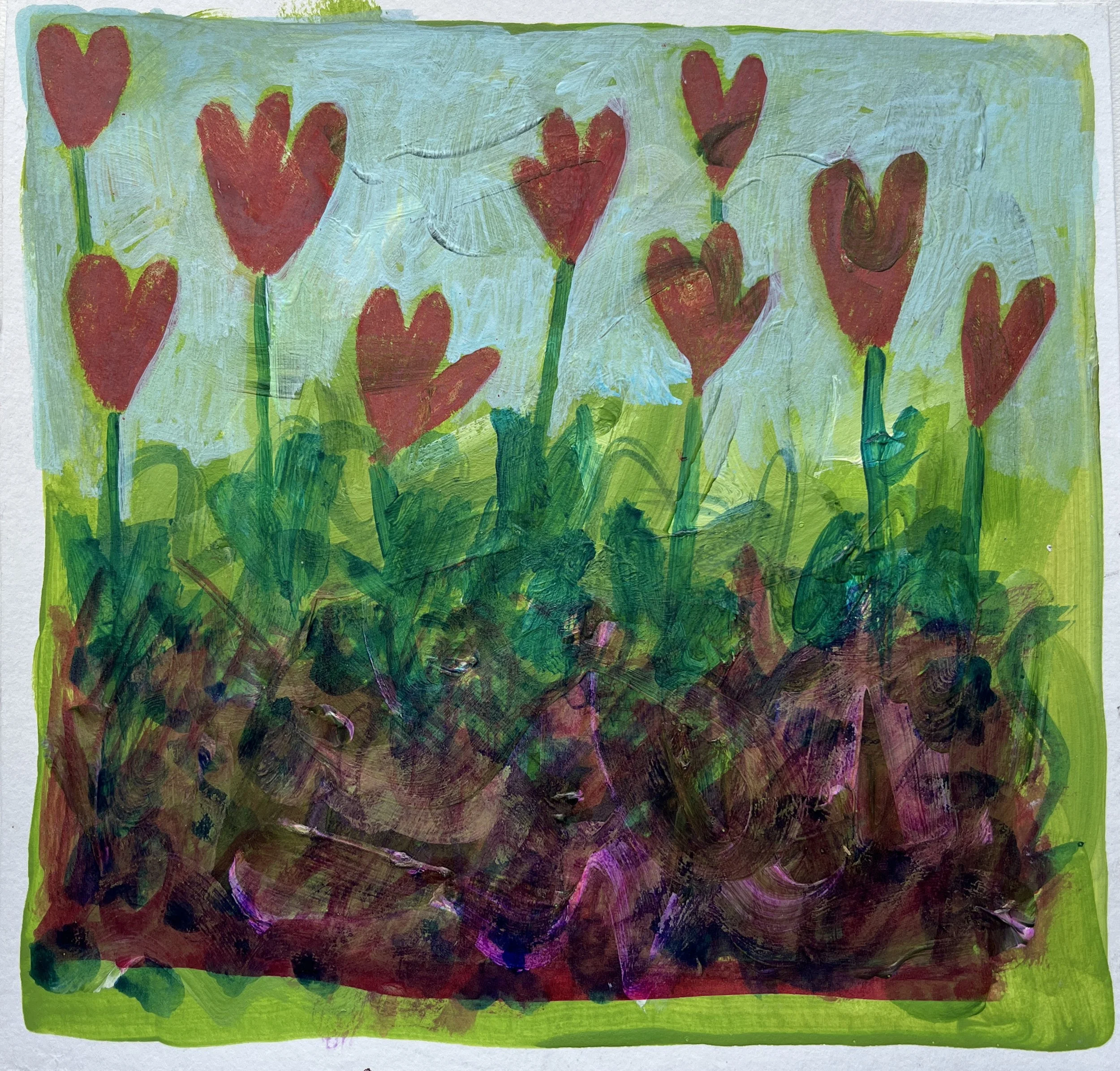 Cyclamen - Acrylic and ink - 2024