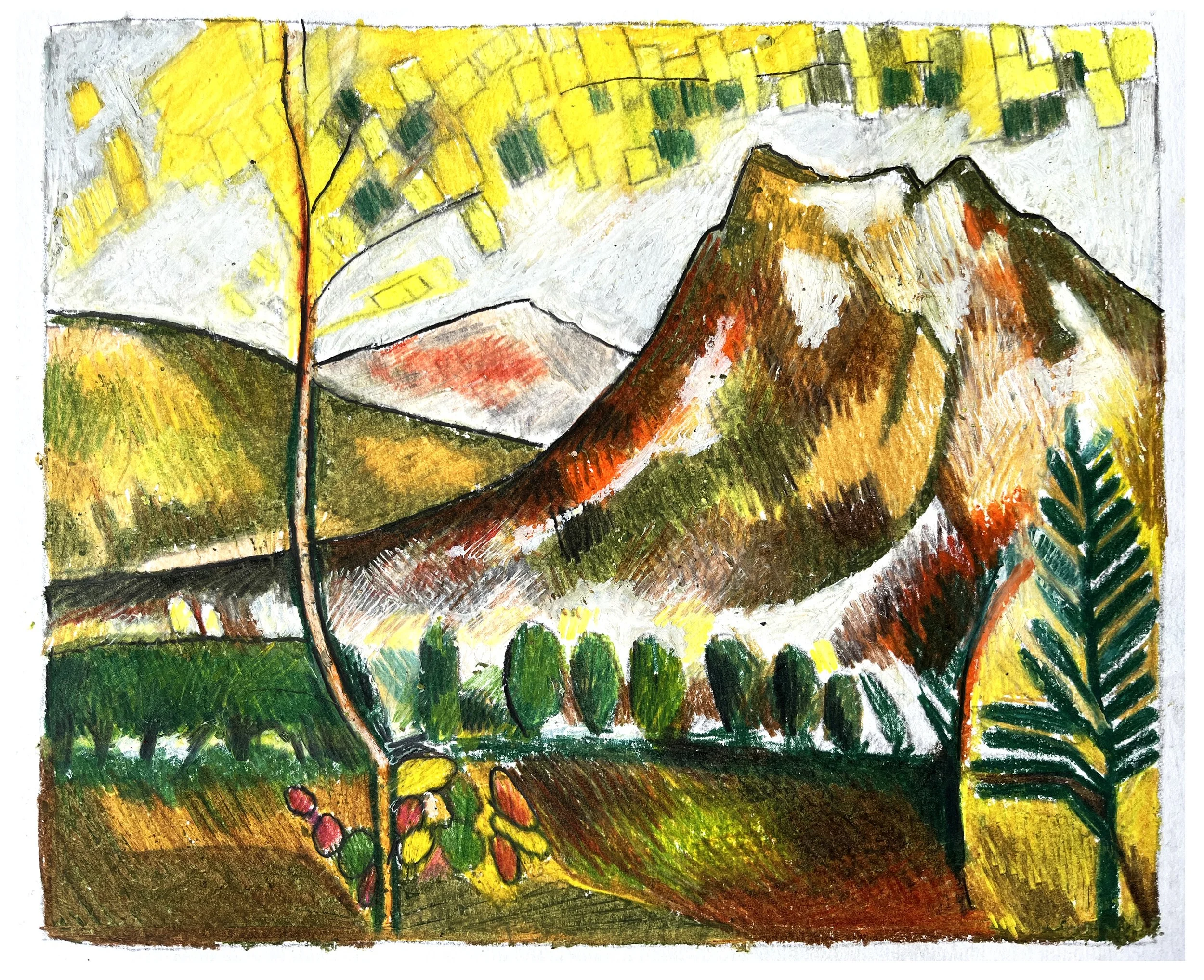 After Fergusson - Oil pastel - 2023
