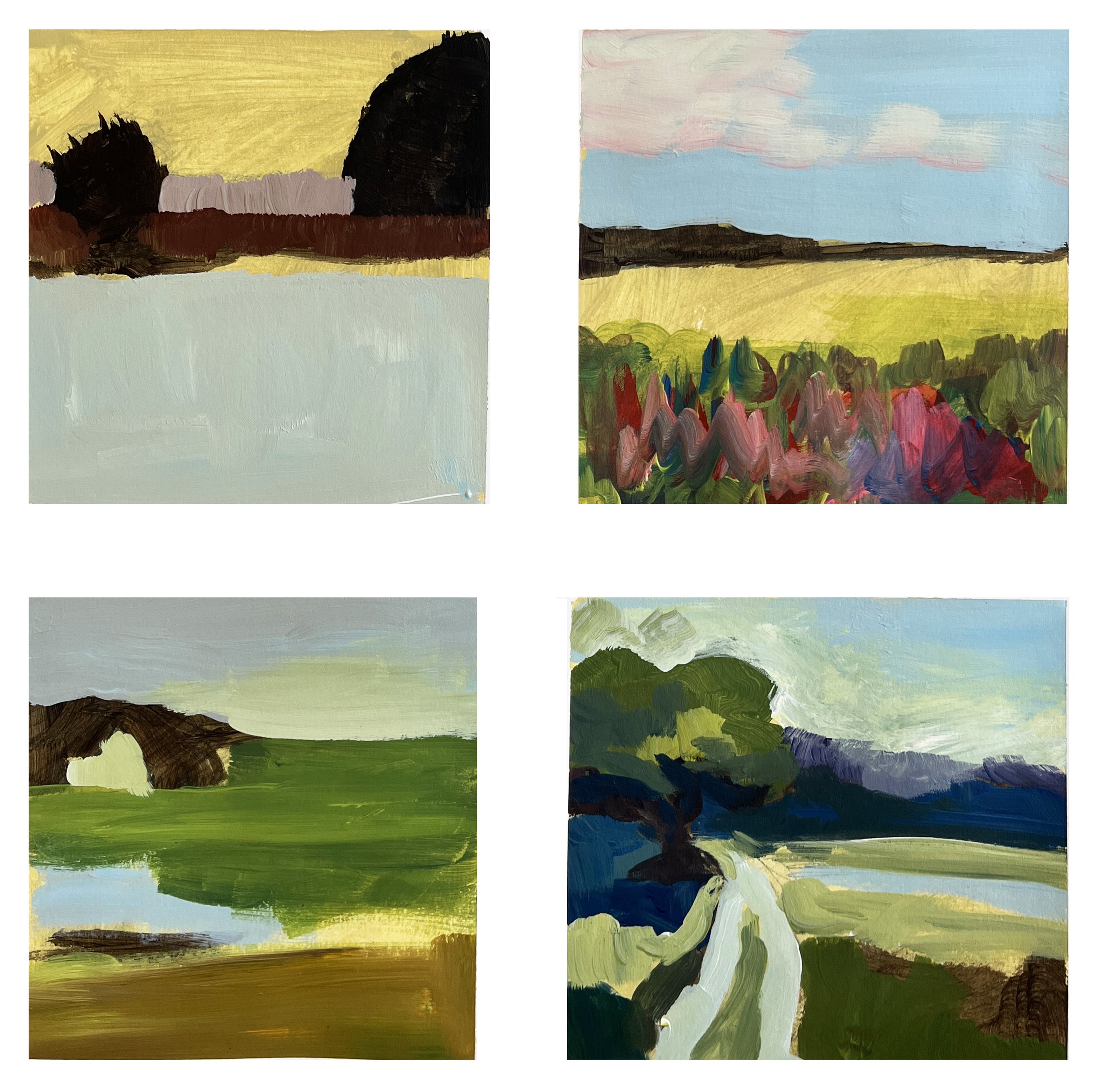 Small Landscape studies - acrylics - 2025