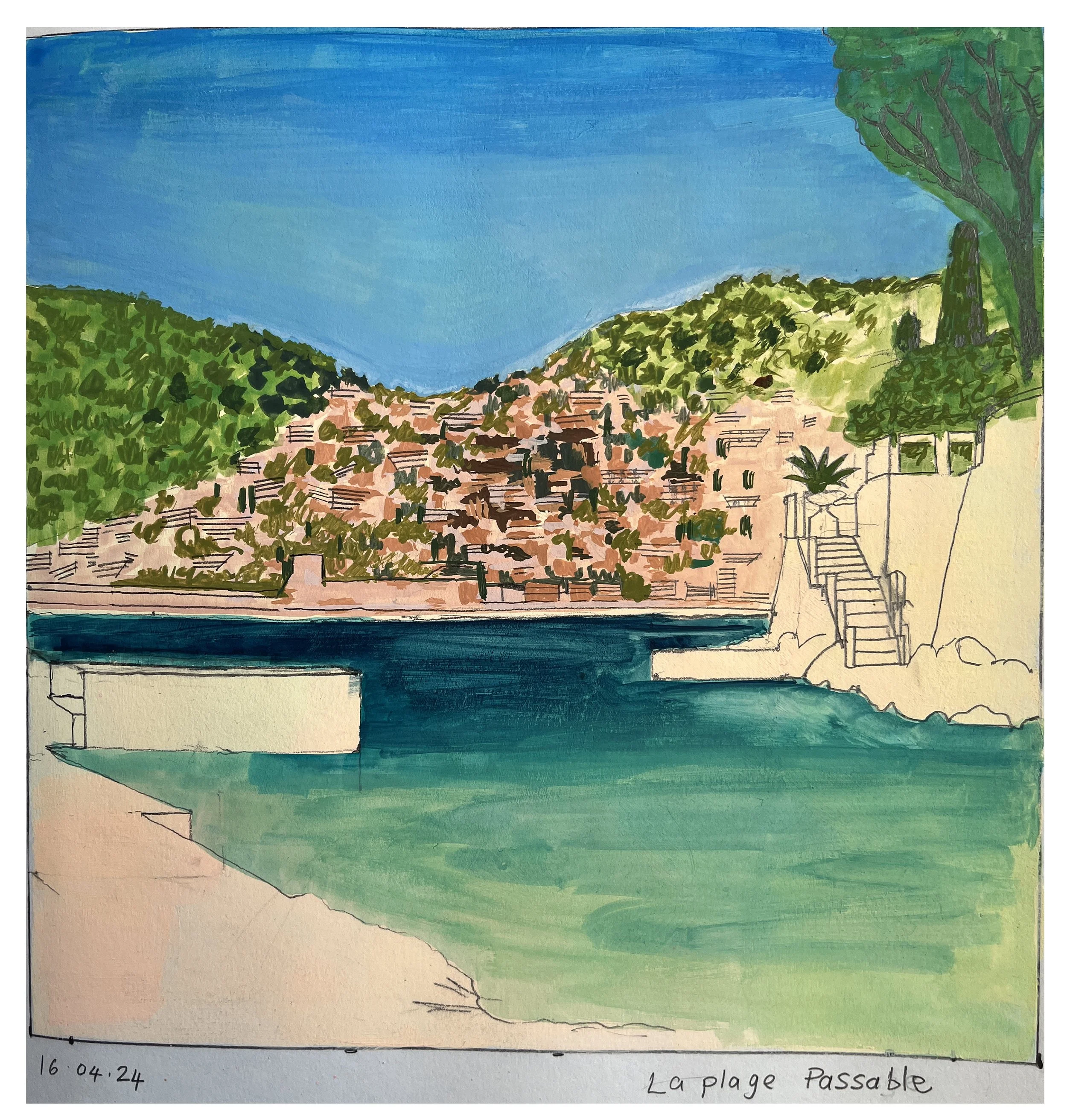 La Plage Passable - Sketchbook drawing - 2024 