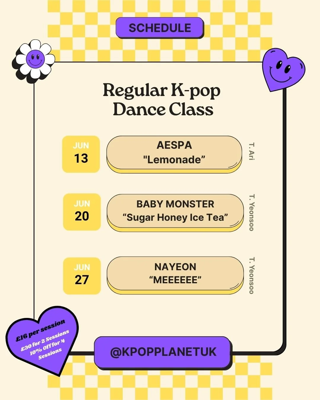 Regular K-pop Dance: AESPA "Lemonade❇️" (2 hrs /All Ages &amp; Open Levels)