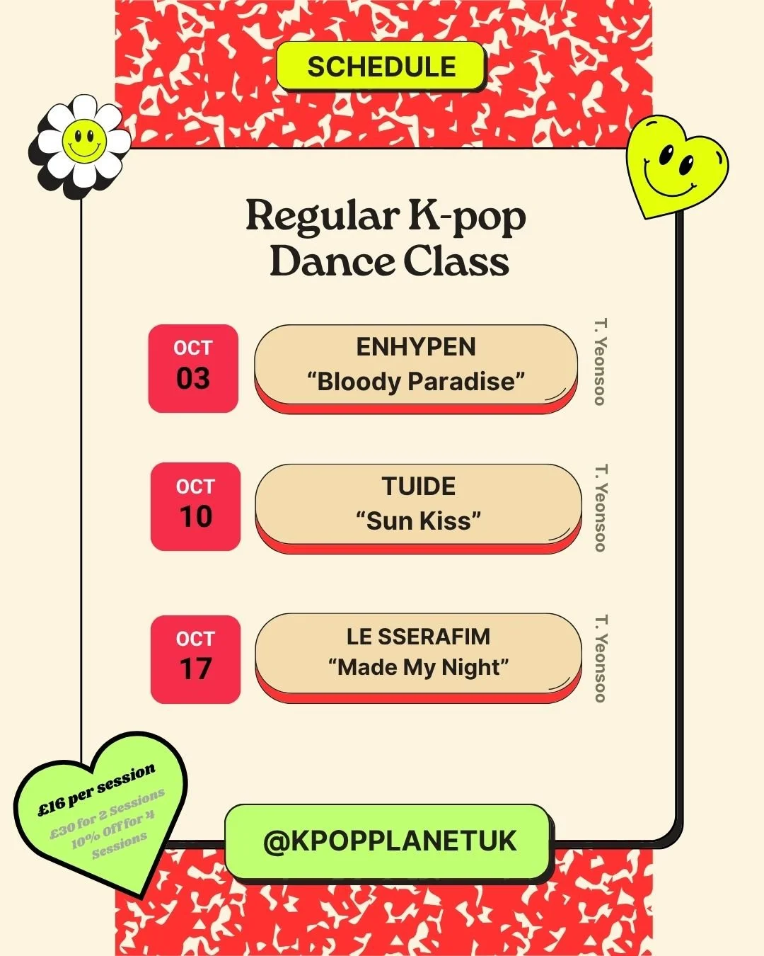 Regular K-pop Dance: TUIDE "Sun Kiss🧡" (1 hr/All Ages &amp; Open Levels)