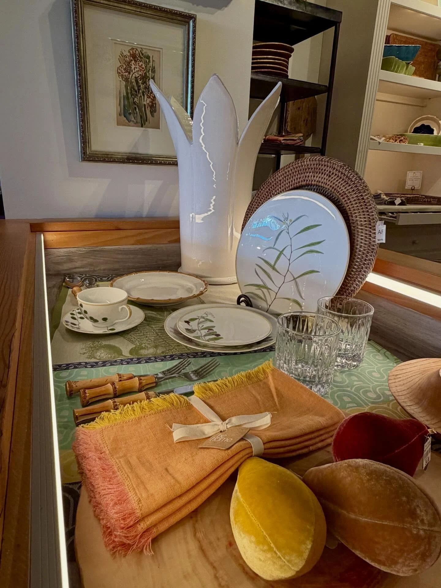 The shoppe lately&hellip; this is the china pattern that started it all &hearts;️ @bernardaud @juliskaofficial @mottahedehchina. Our founder, Linda, helped design this beautiful bridal registry mix and match of every day and special occasion dishes w