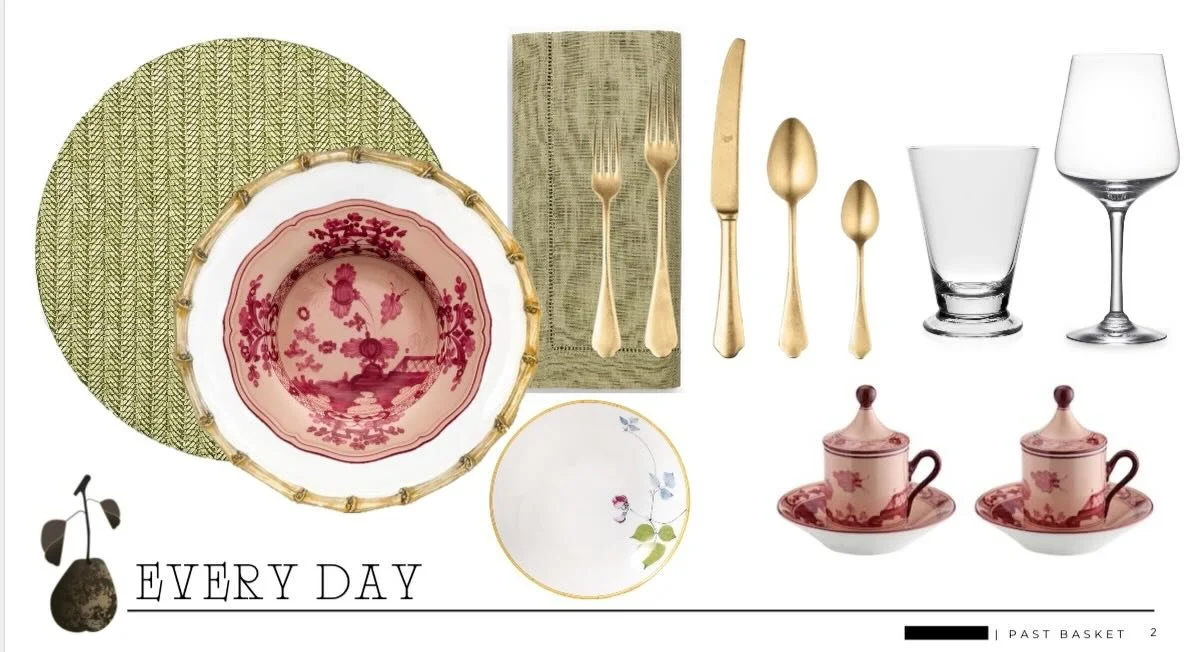 Remember how we were able to get one of the last batches of this Ginori colorway? Well a client came and snatched it up real quick and then asked us to design a tablescape incorporating their @juliskaofficial bamboo plates. If you love something we c