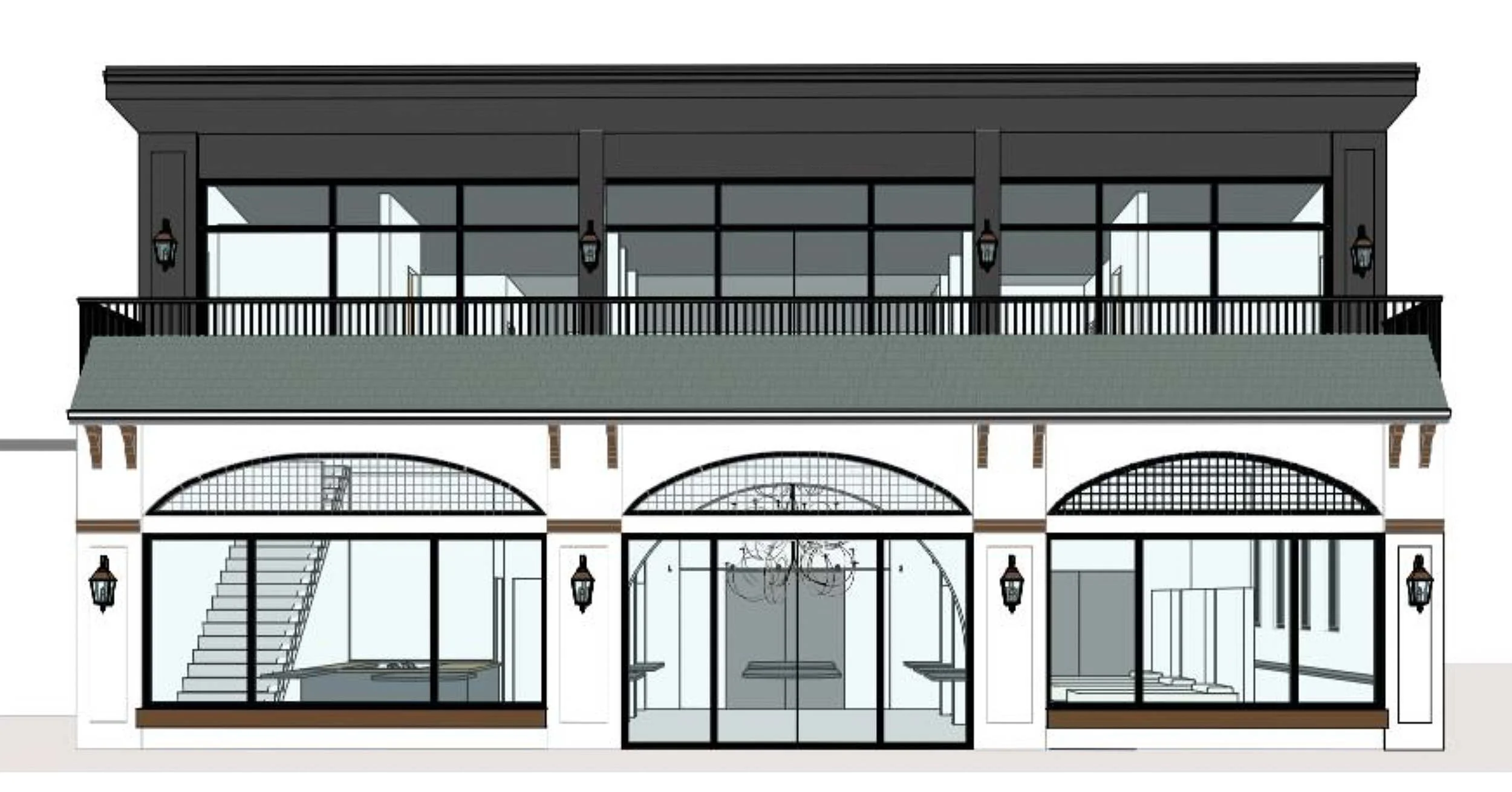 Building rendering of the new Past Basket Retail Space and Haven Interiors