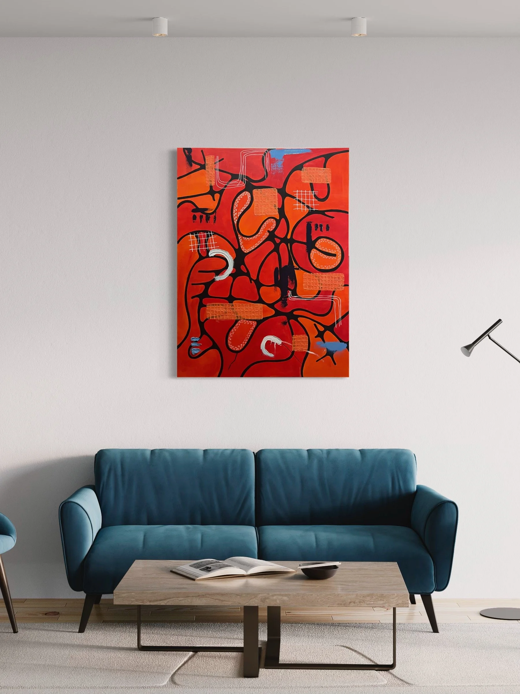 Mixed media on canvas.
36 x 48 in.