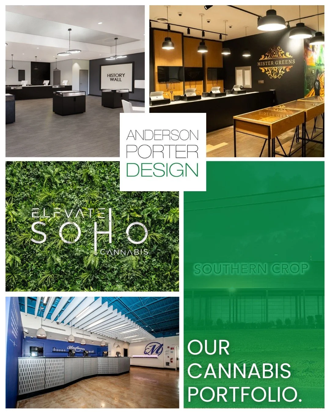 Real projects. Real outcomes. 🌱⠀
⠀
From cultivation facilities to retail, our canna design portfolio speaks for itself. At Anderson Porter Design, we bring compliance, functionality, and creativity together&mdash;delivering spaces that work as beaut