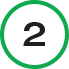 Black circular icon with a green outline and the number 2 inside.
