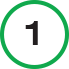 Loading or processing icon with a green circular progress bar