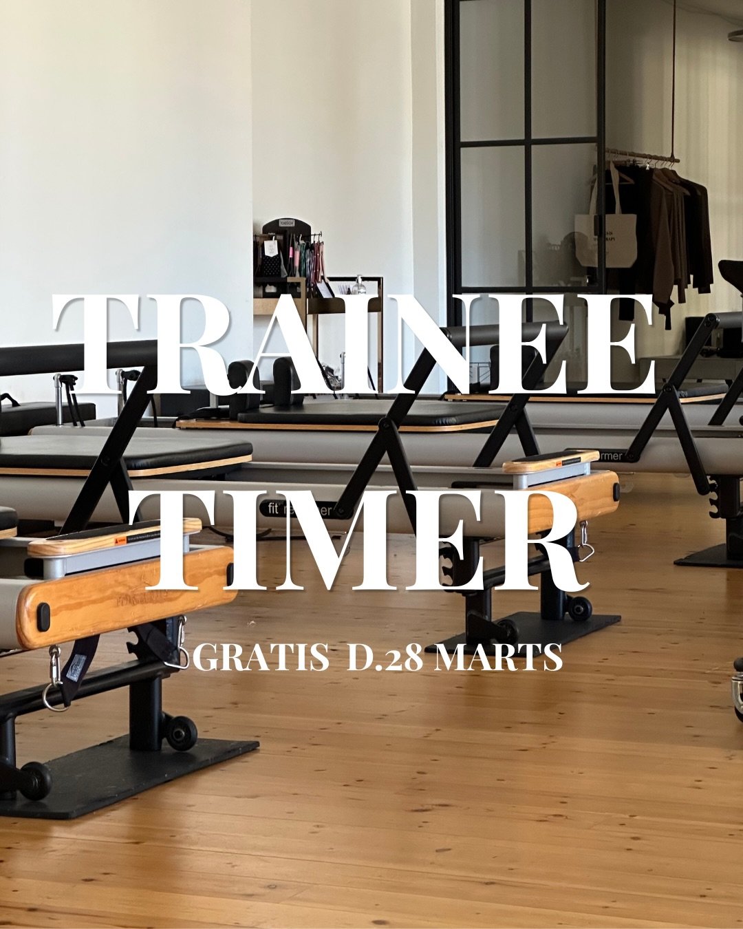 TRAINEE REFORMER DENNE L&Oslash;RDAG 🌞 

Trainee Reformer-timer undervises af instrukt&oslash;rer, der netop har afsluttet deres pilatesuddannelse.

Deltagelse p&aring; holdet er gratis. Ved afbud skal der meldes fra senest 24 timer f&oslash;r start