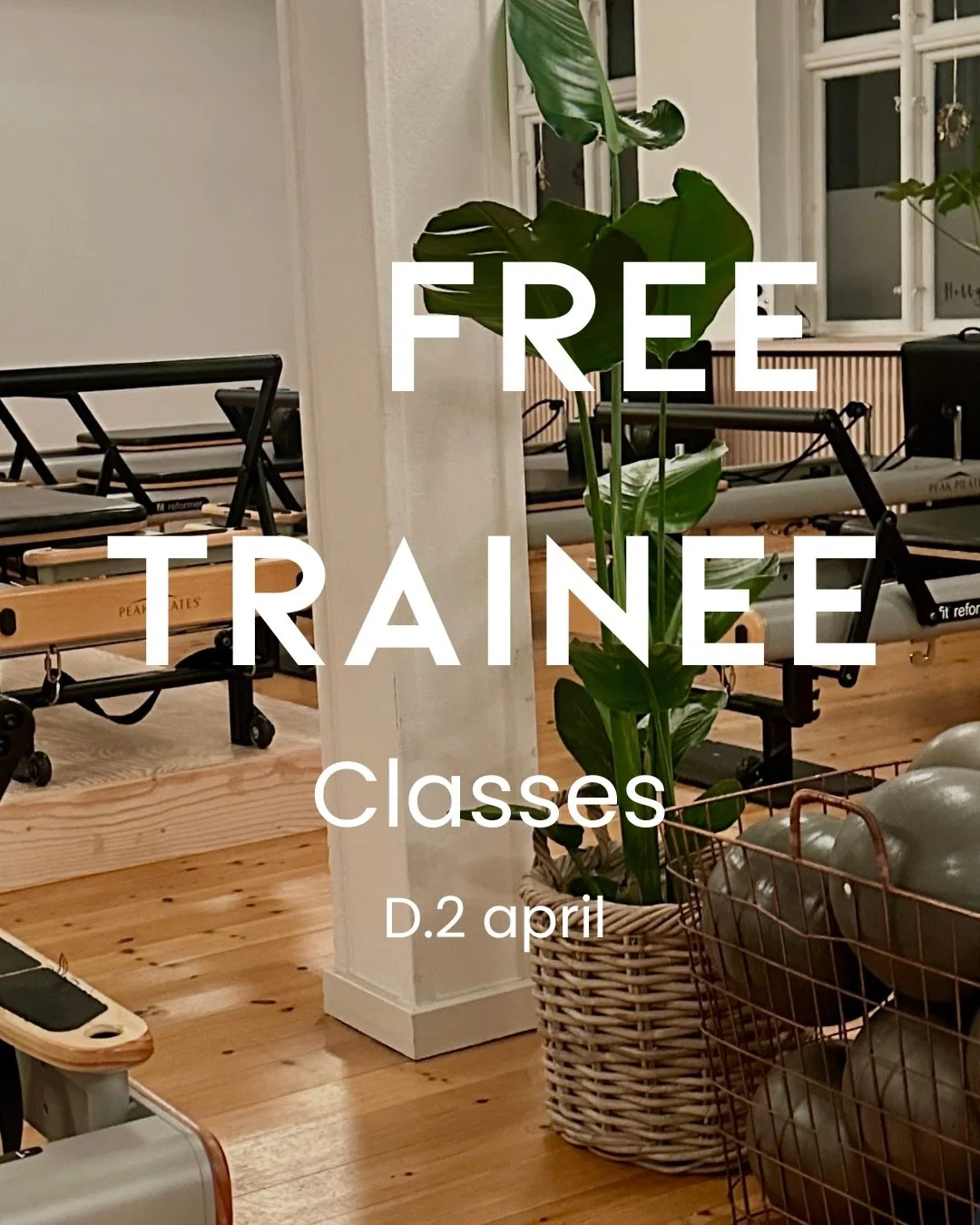 TRAINEE REFORMER DENNE TORSDAG - f&aring; pladser tilbage p&aring; holdet klokken 08.00-09.00 ! 🌞 

Trainee Reformer-timer undervises af instrukt&oslash;rer, der netop har afsluttet deres pilatesuddannelse.

Deltagelse p&aring; holdet er gratis. Ved
