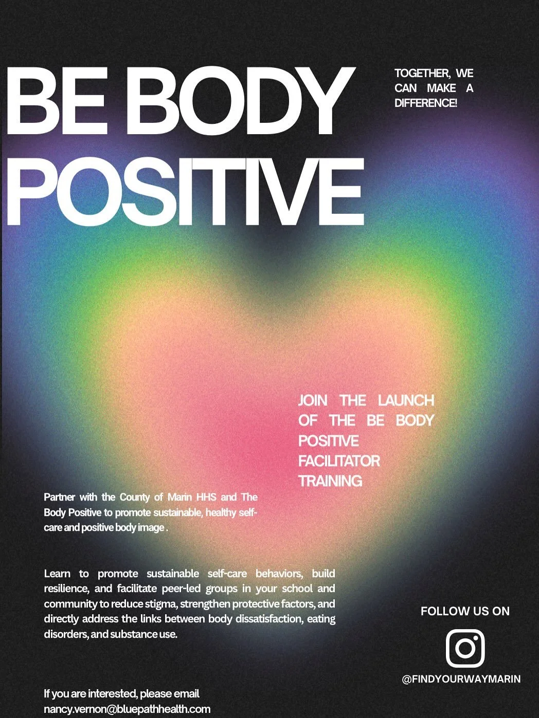 🌟 Exciting Announcement! 🌟 Join us for the launch of the Be Body Positive Facilitator Training! 🎉 Learn how to promote sustainable self-care, build resilience, and lead peer-led groups that tackle body dissatisfaction and its links to eating disor