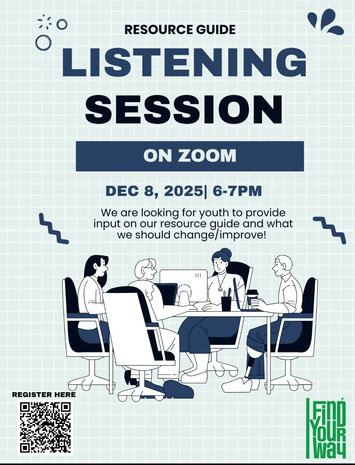 🗣️ Join us for the FYW Resource Guide Listening Session on Zoom from 6&ndash;7 pm! We invite youth and FYW scholarship recipients to share their input on what we should change or improve. Your voice helps shape the future! ✨ Earn $25 if you&rsquo;re