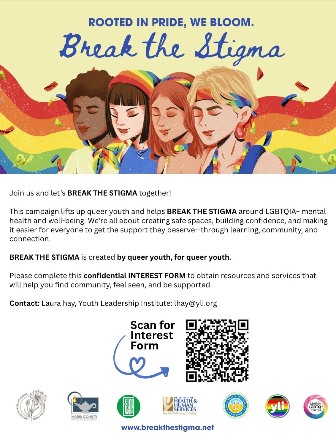 Join us and let&rsquo;s BREAK THE STIGMA together 💥🌈

This campaign uplifts queer youth and challenges the stigma around LGBTQIA+ mental health and well-being. We&rsquo;re building safe spaces, boosting confidence, and making support easier to acce