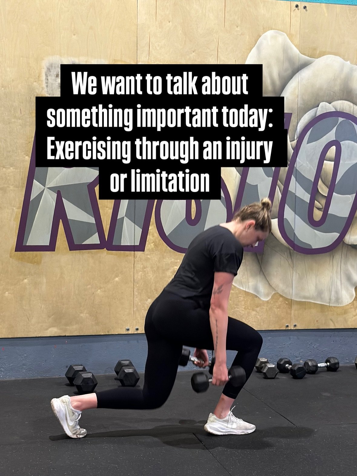 We have literally ALL been there: feeling defeated because we can't do the things we know we're capable of because we're limited by pain. But we're yelling about this: not moving is *never* the answer! Don't let that injury win; there is always a mov