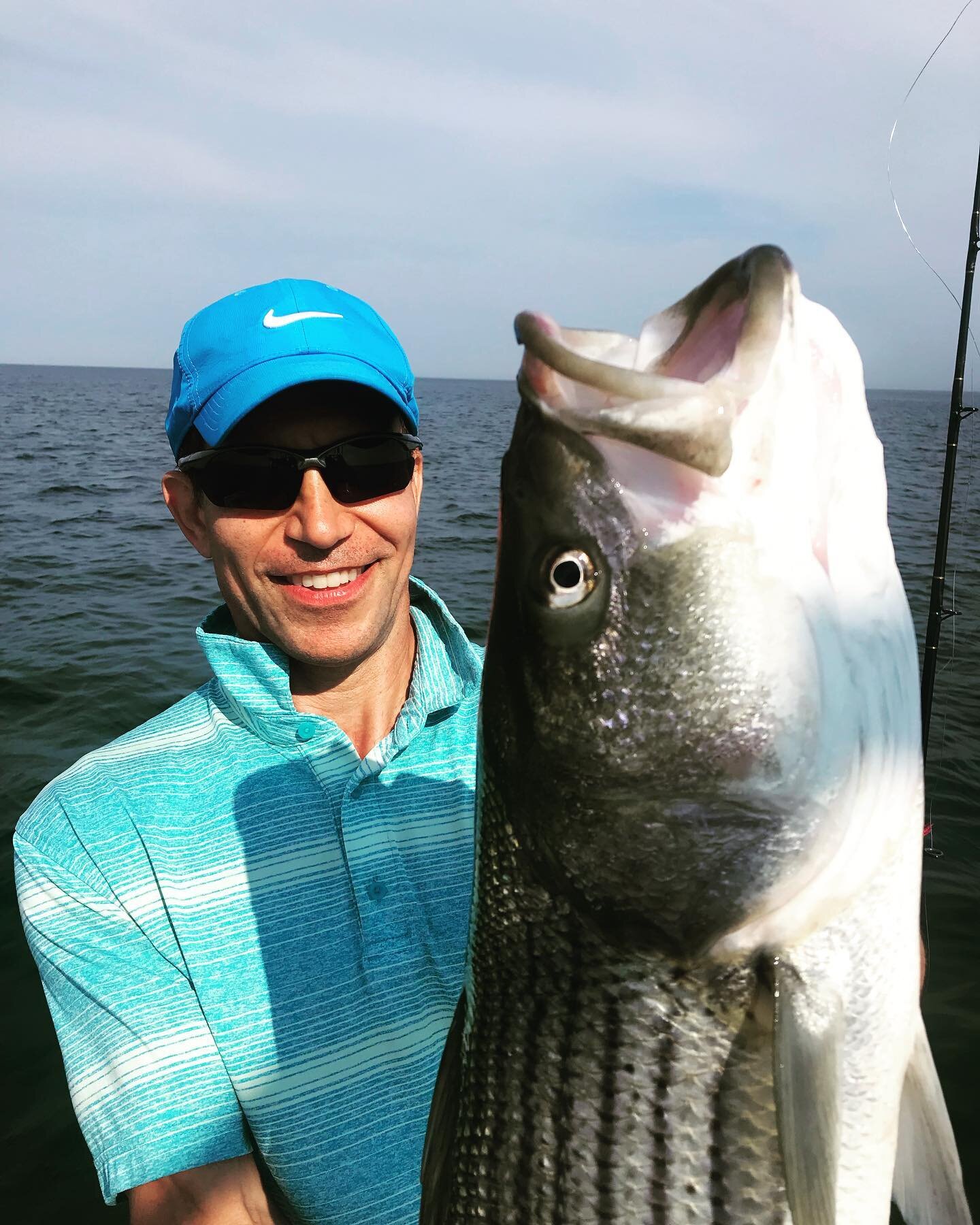 This nice 34&rdquo; striper caught on our morning trip