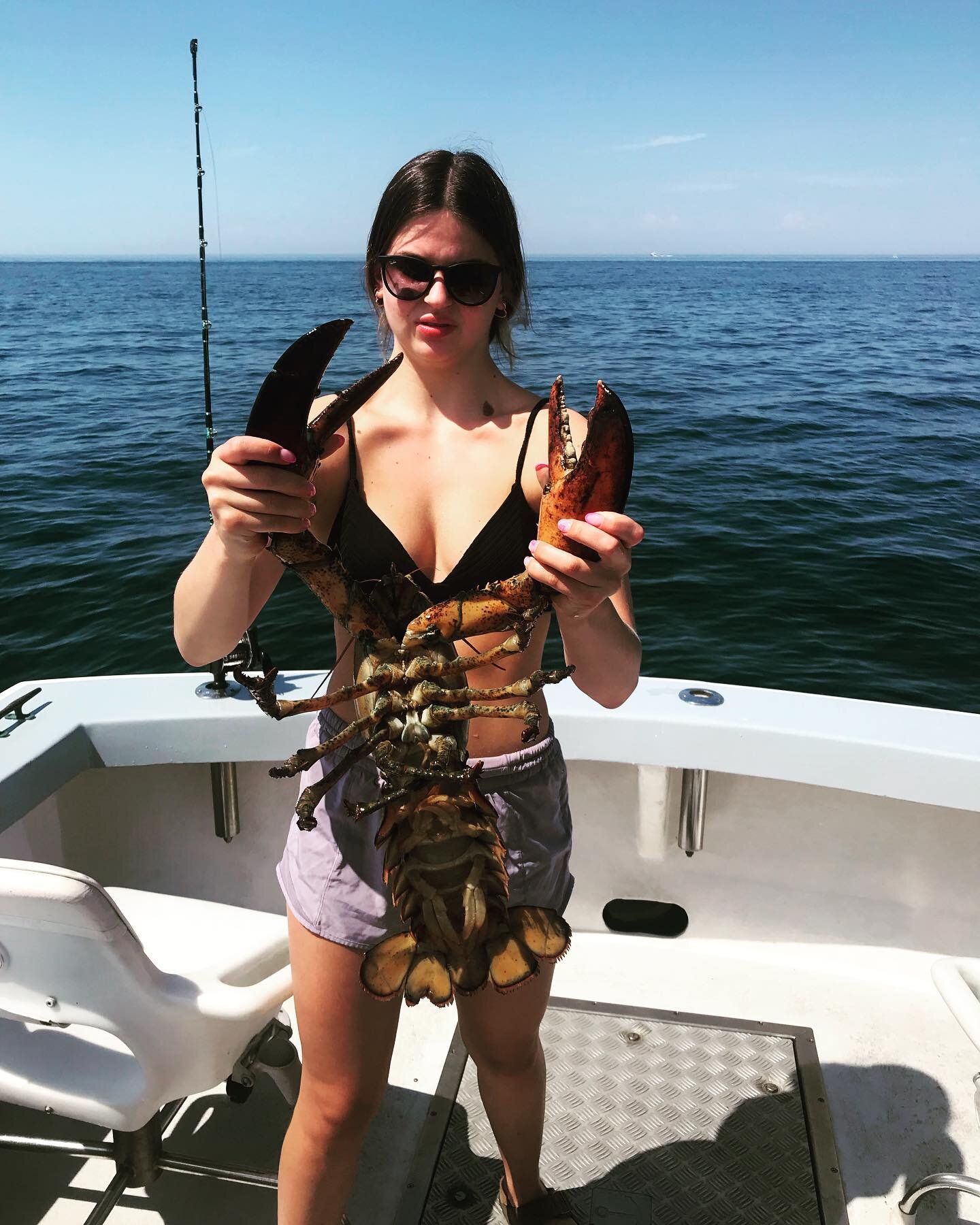 Caught this creature today. A 6 lb. lobster and released it back to the sea
