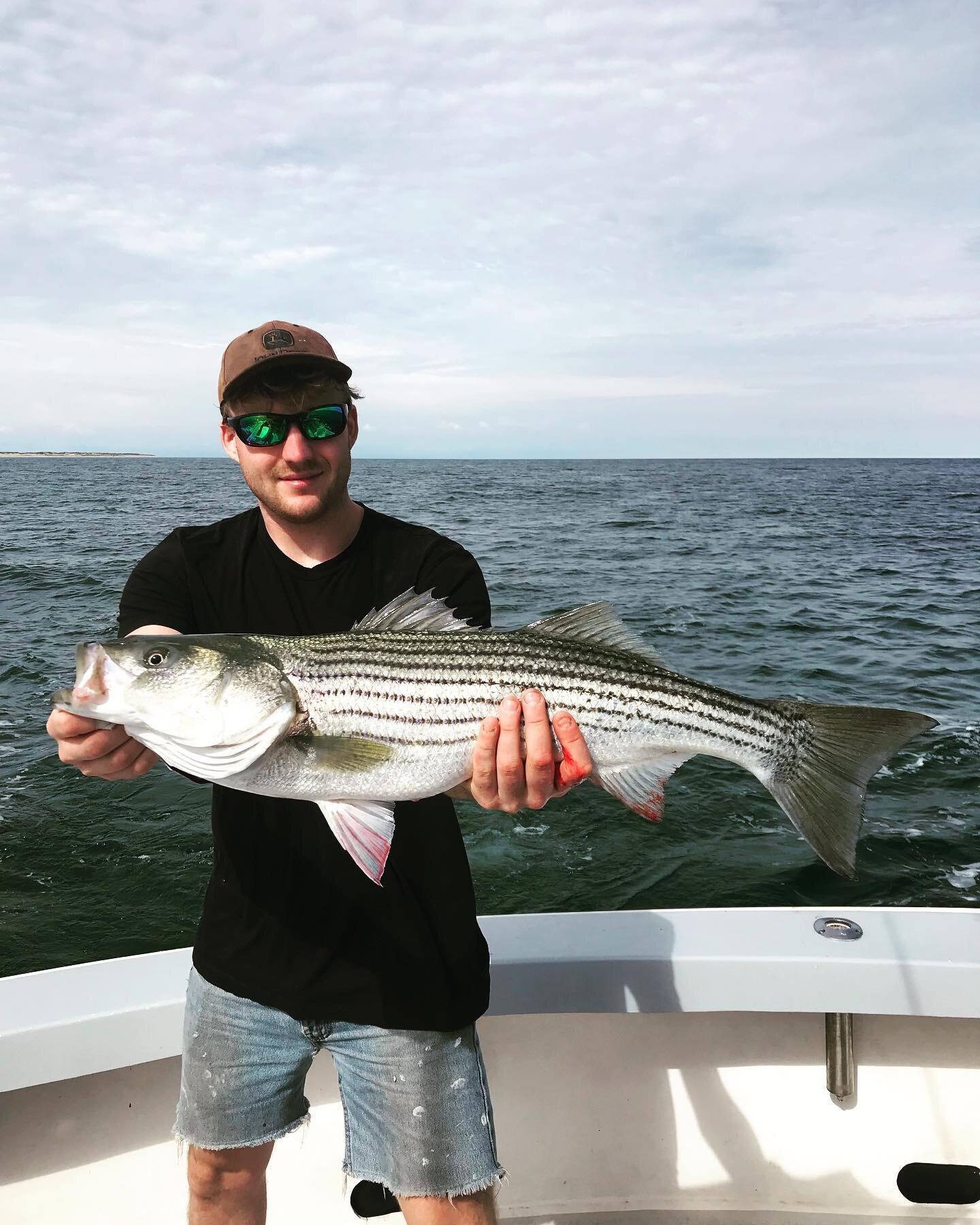 All the way from Australia and caught this nice striper and lots of blues this morning