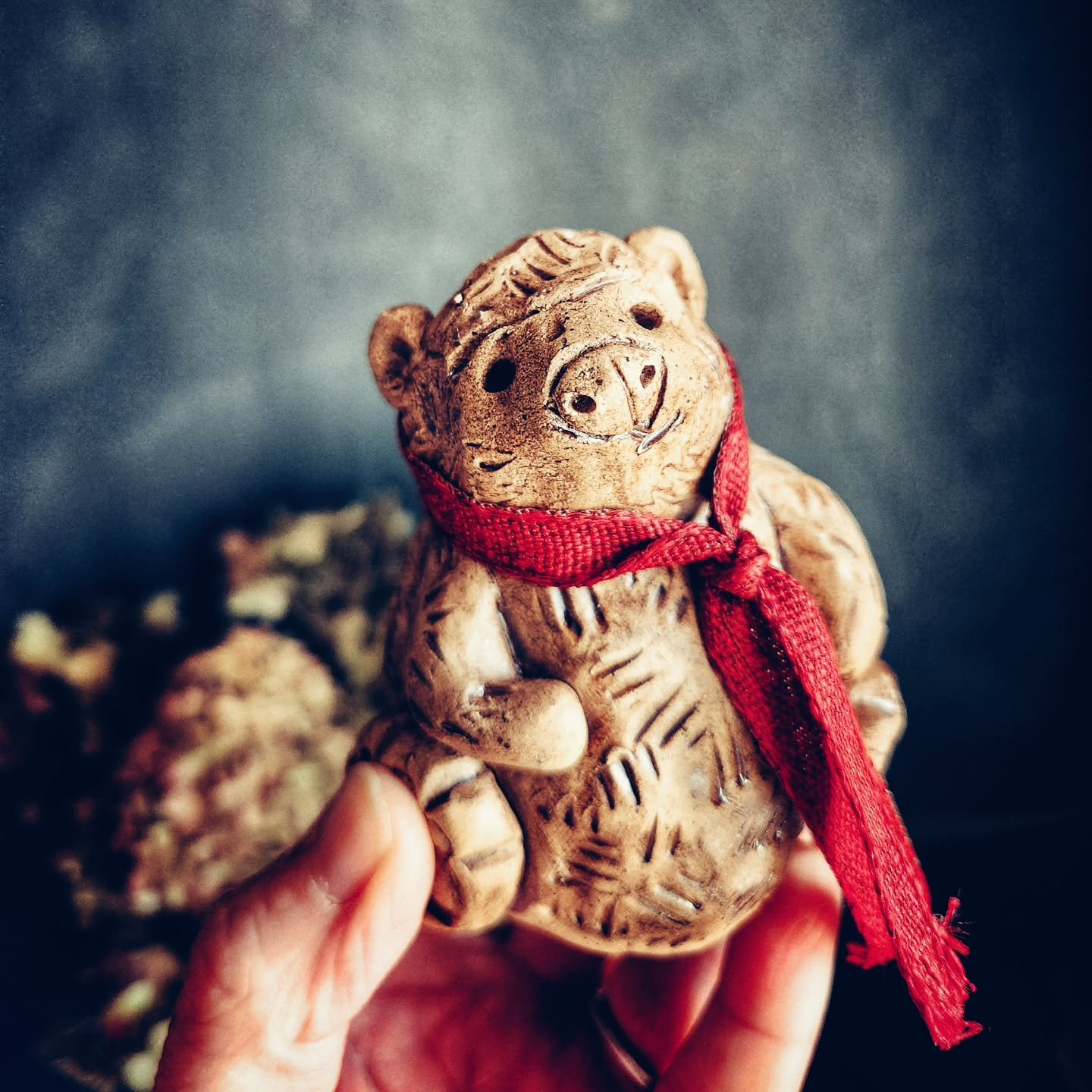 He was so very tired. A long, restoring slumber called to him, but then a bright flash of late autumn apples shone through the first snow! What a gift! One last feast, then, before hibernation. 

Ornaments available now at www.thepotteress.com 

#bea