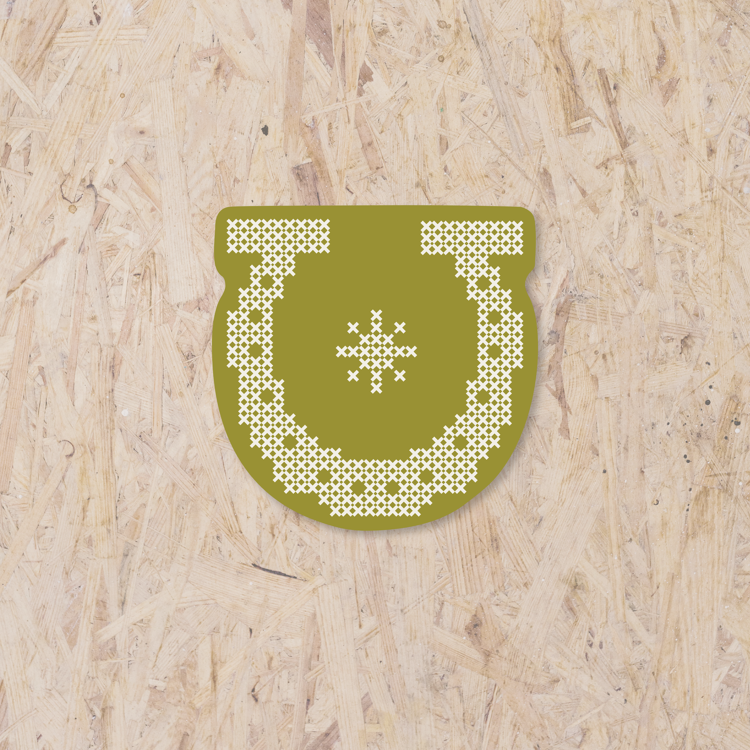 Cross-stitch Horseshoe - Sticker