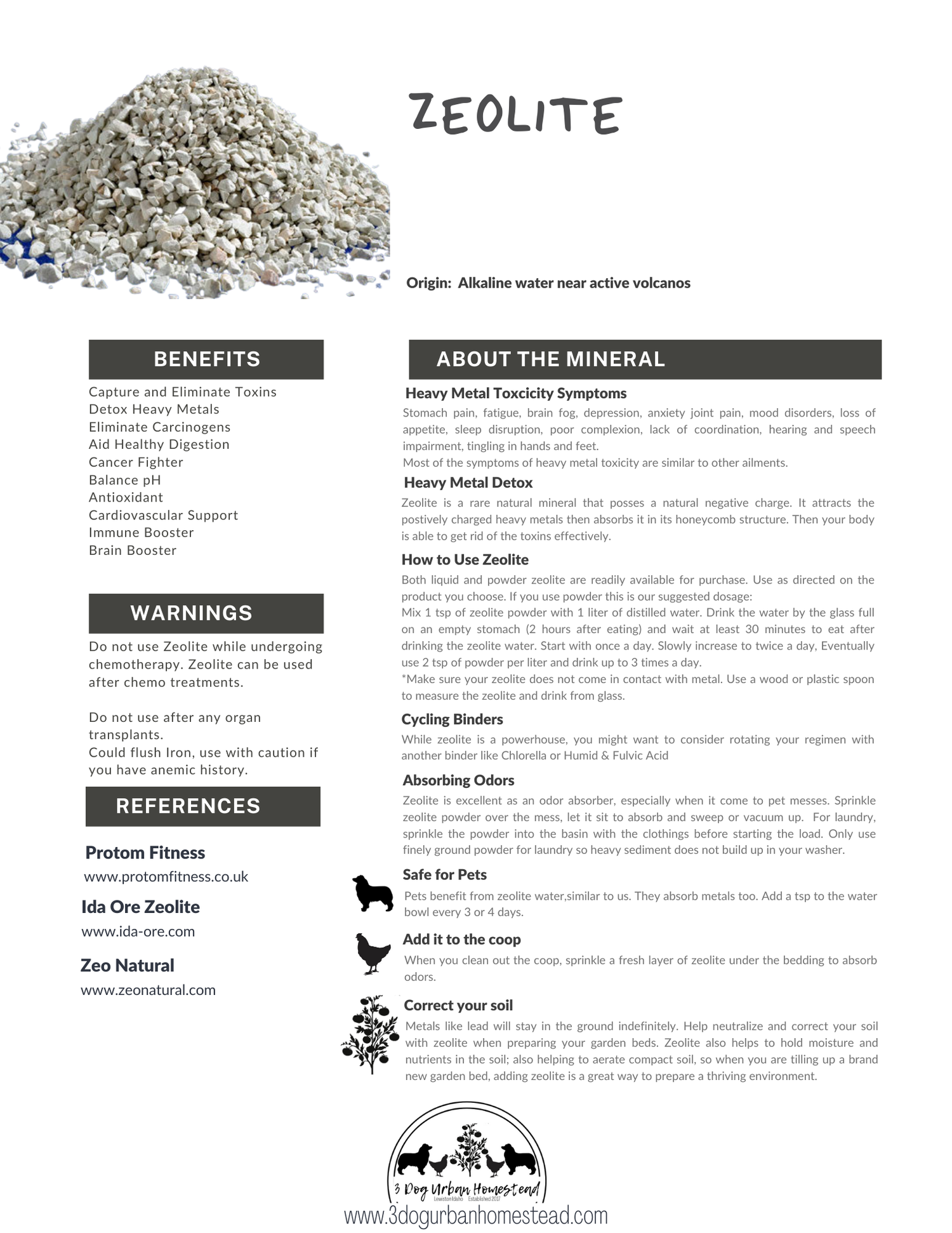 Why You Should Start Drinking Zeolite Water Today — 3 Dog Urban Homestead