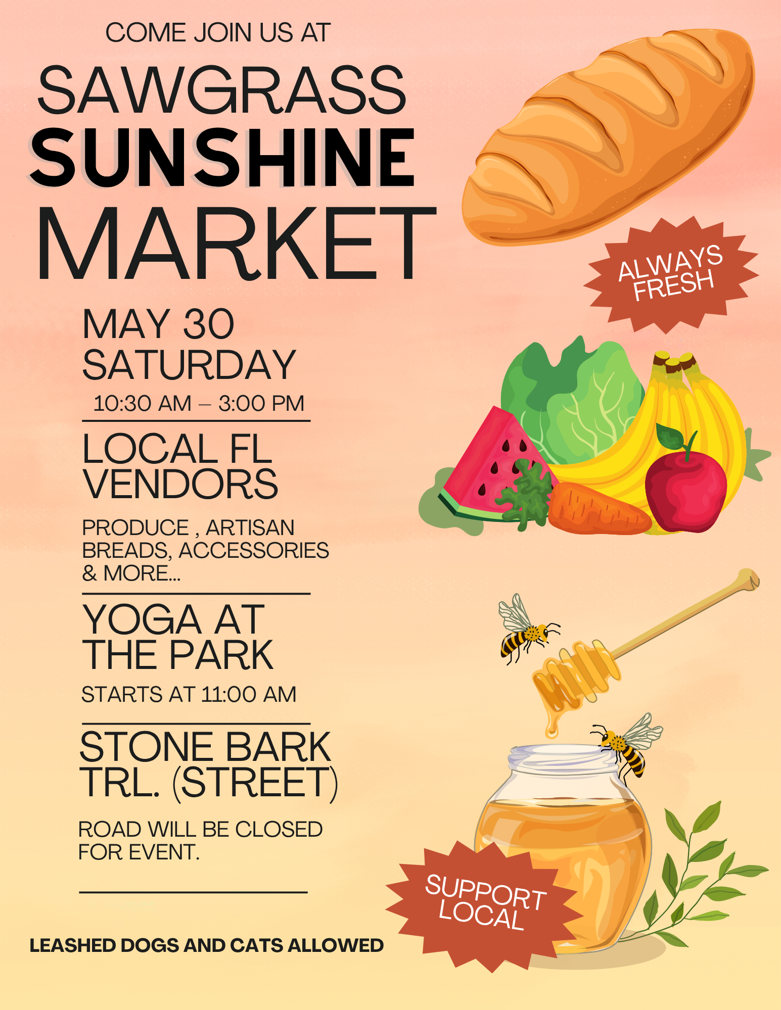free yoga, farmer's market, farmer's market yoga, yoga near me, lake nona yoga, hunter's creek yoga