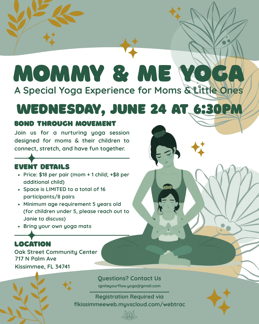 mommy & me yoga, mommy & me yoga in kissimmee, kissimmee yoga, yoga near me