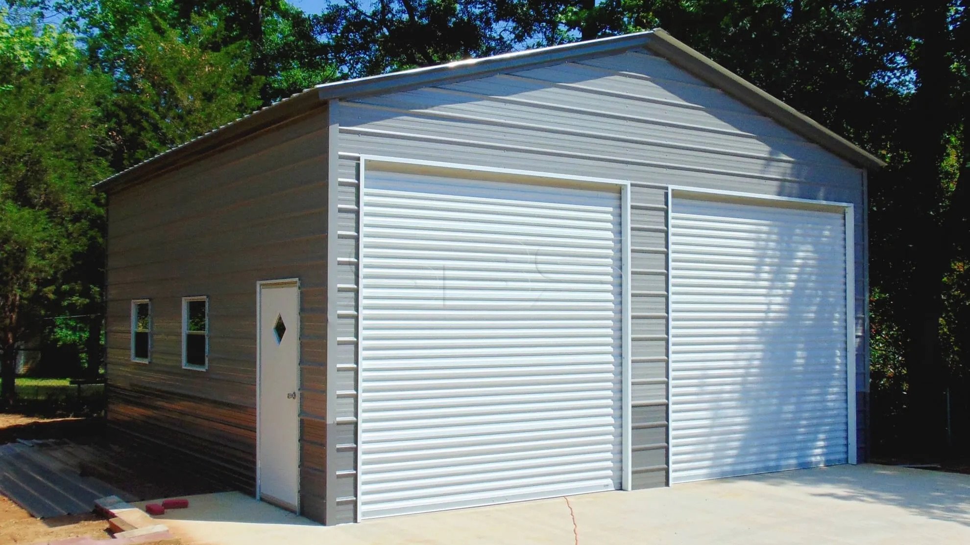 24x26 Two Car Metal Garage.JPEG