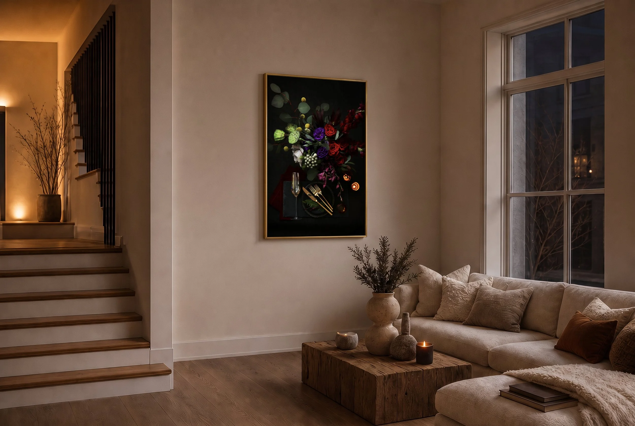 Midnight Roses by stairs photo by Anna Sergeeva.jpg