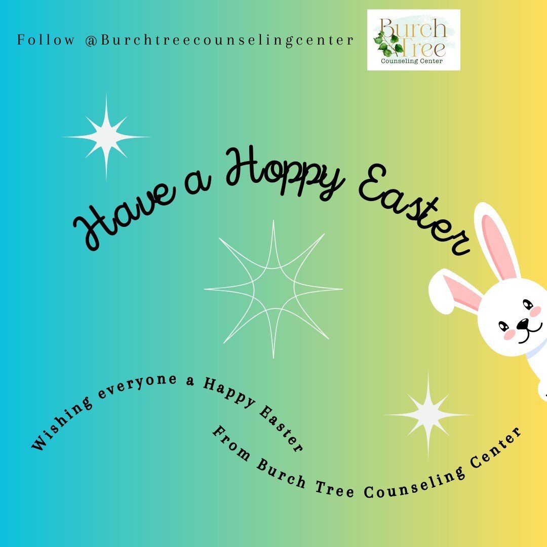 Wishing everyone a happy, stress-free Easter! I hope it is spent relaxing, spending time with family, or participating in self-care. 

🐇 Follow @burchtreecounselingcenter for mental health tips and updates on Burch Tree Counseling Center ❤️

#mental